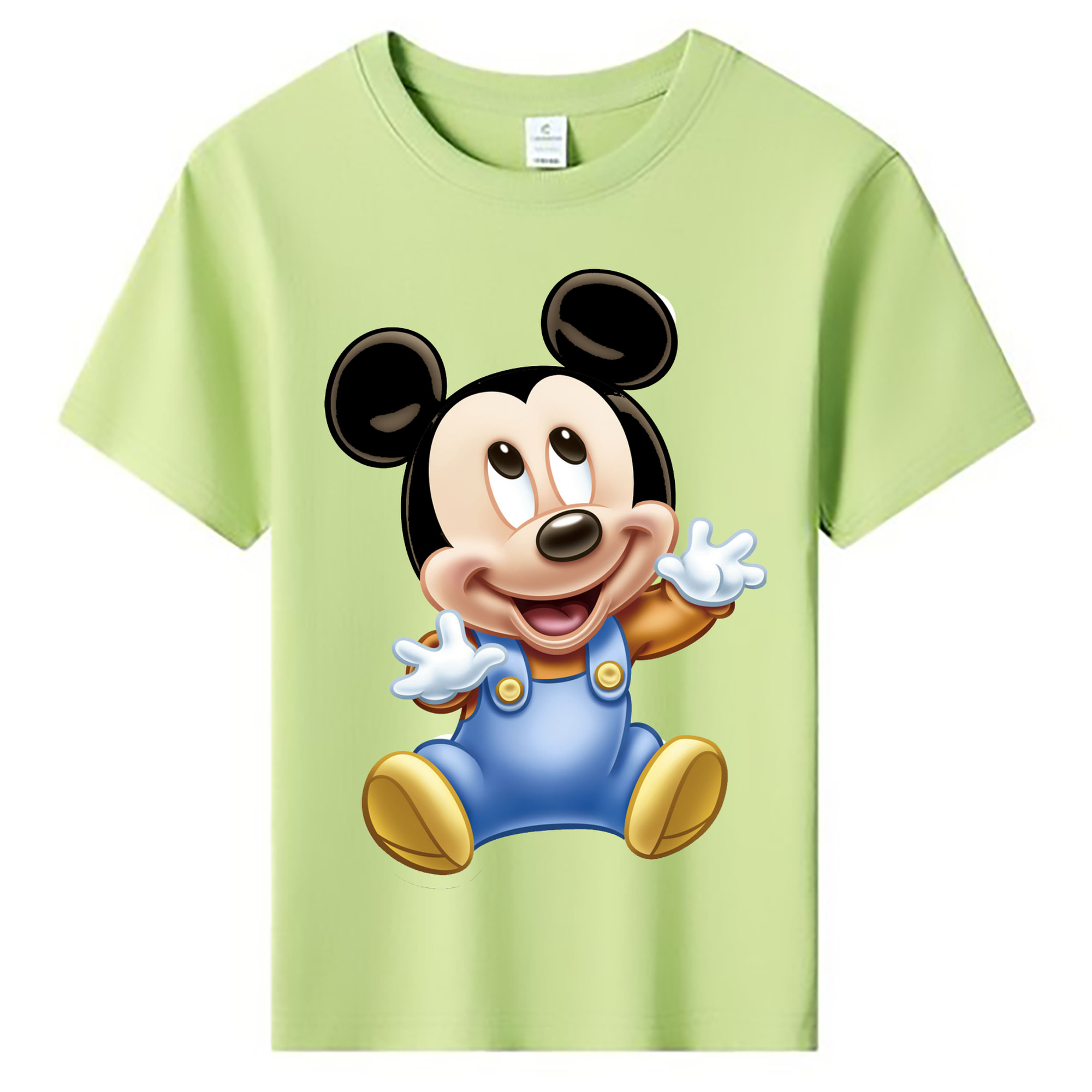 ミッキーマウス Mickey Mouse 綿100％キッズTシャツ（フロントプリント）